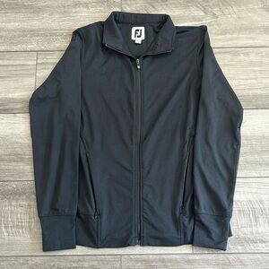 Footjoy full black zip panel pocket golf apparel size XS